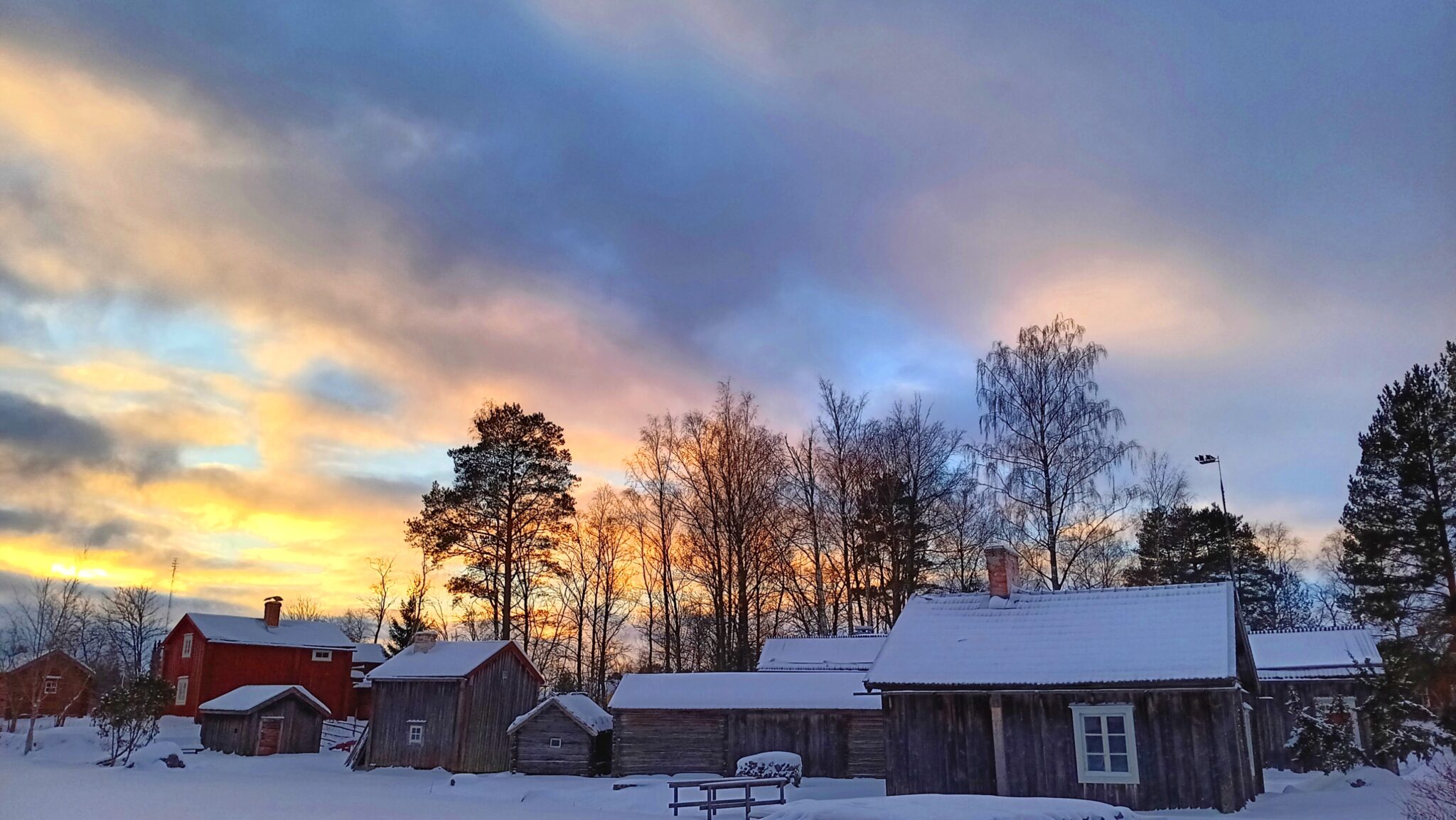 Gråbyn i vintersolnedgång LNF24 1