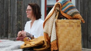 Stickare under hantverkardag TheKnittingBarber Jojo LNF22 2